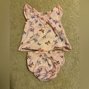 Carter's Pink Butterfly Tank Top and Bloomer Set